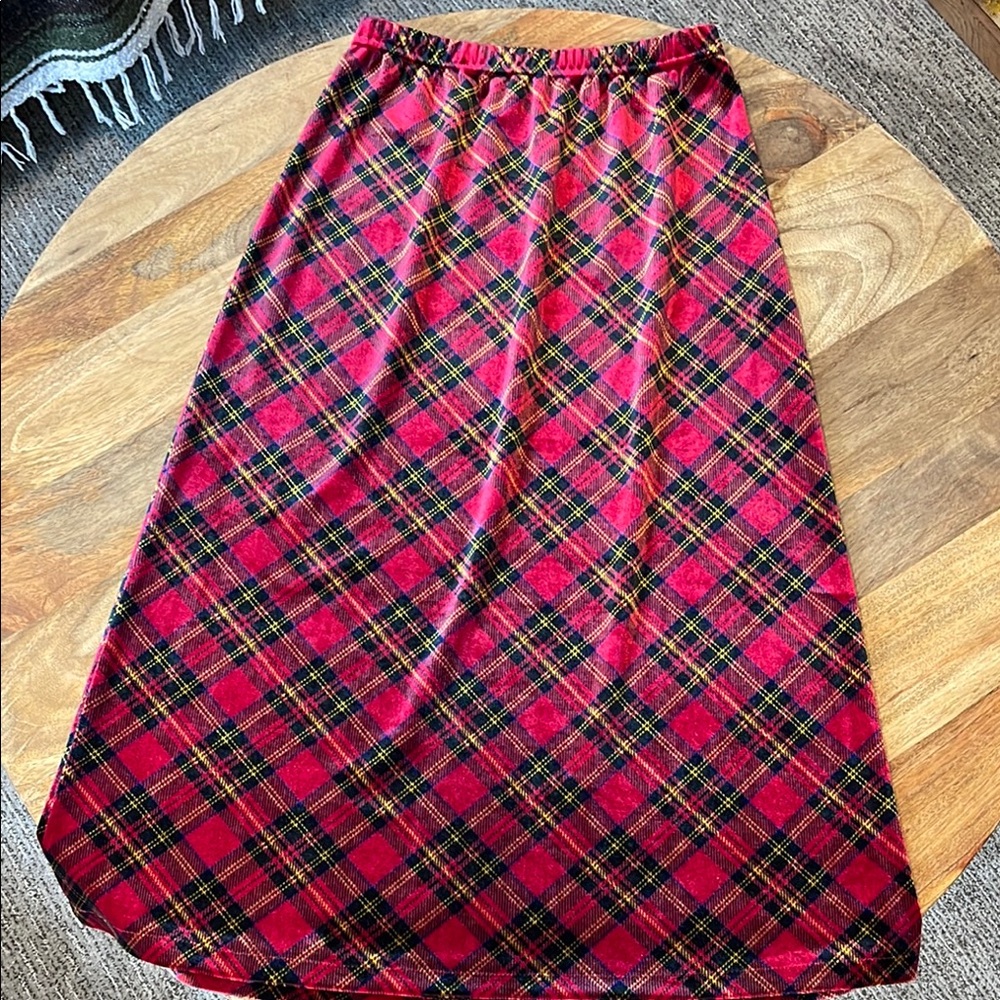 Plaid Red Skirt
